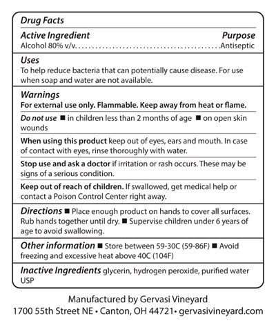 533ml Back Label (Hand Sanitizer Label 2.35x2.75 Back)